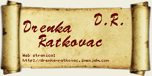 Drenka Ratkovac vizit kartica